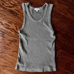 Agolde Large Ribbed Tank Top - Gray